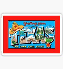Vintage greetings from Texas Sticker