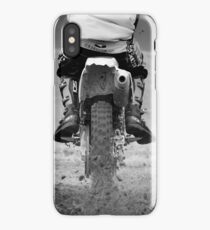 Moto x motorcycle kicking up the dirt iPhone Case