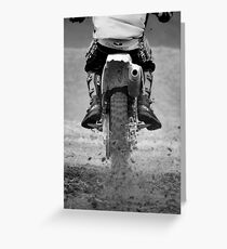 Moto x Motorrad, das den Schmutz aufrichtet Grußkarte