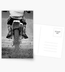 Moto x motorcycle kicking up the dirt Postcards
