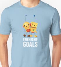 Friendship Goals in white Slim Fit T-Shirt