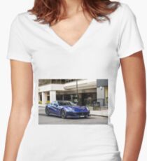 Ferrari F12 TDF Women's Fitted V-Neck T-Shirt