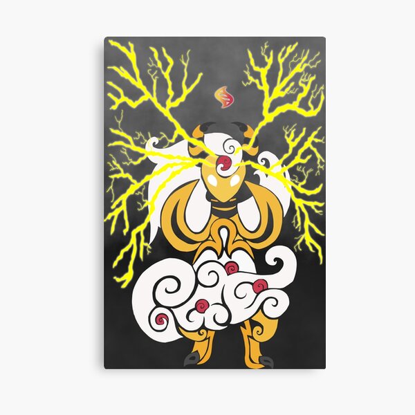 Tribalish Mega Ampharos - Eye of the Storm Canvas Print