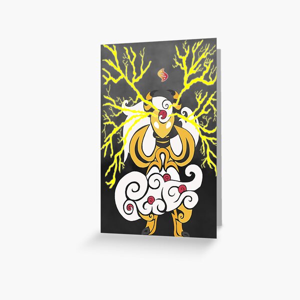 Tribalish Mega Ampharos - Eye of the Storm Greeting Card