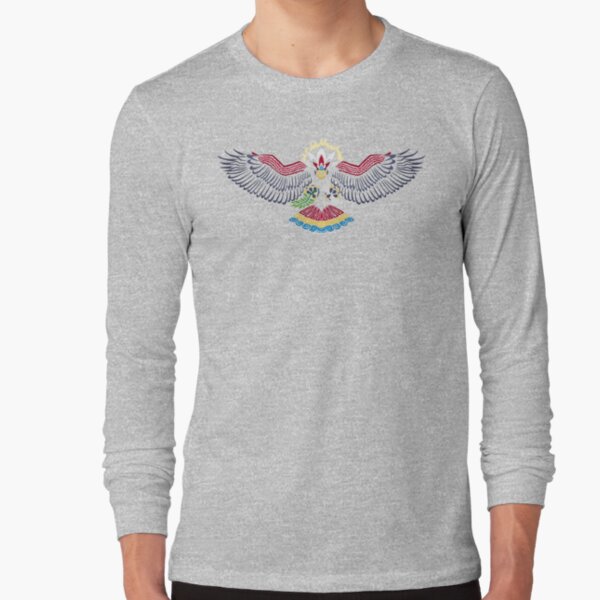 Colored Tribalish Braviary - The All-American Bird Long Sleeve T-Shirt