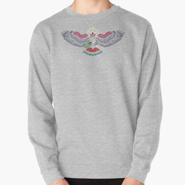 Colored Tribalish Braviary - The All-American Bird Pullover Sweatshirt