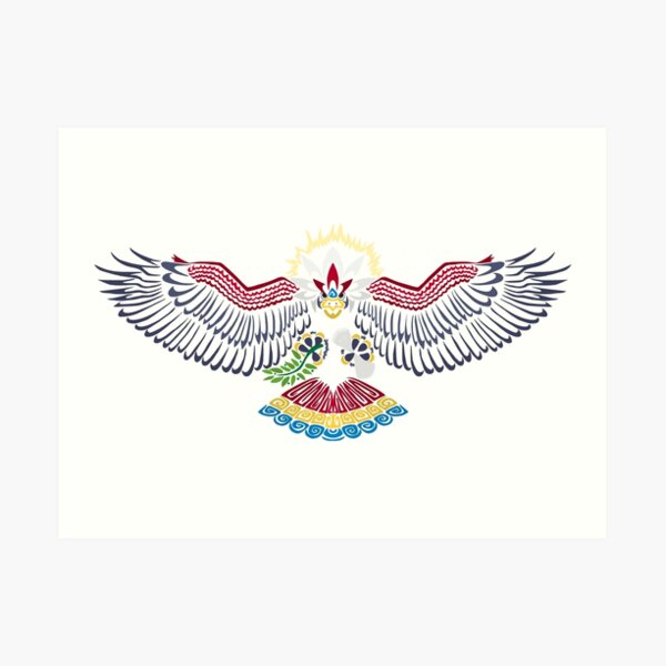 Colored Tribalish Braviary - The All-American Bird Art Print