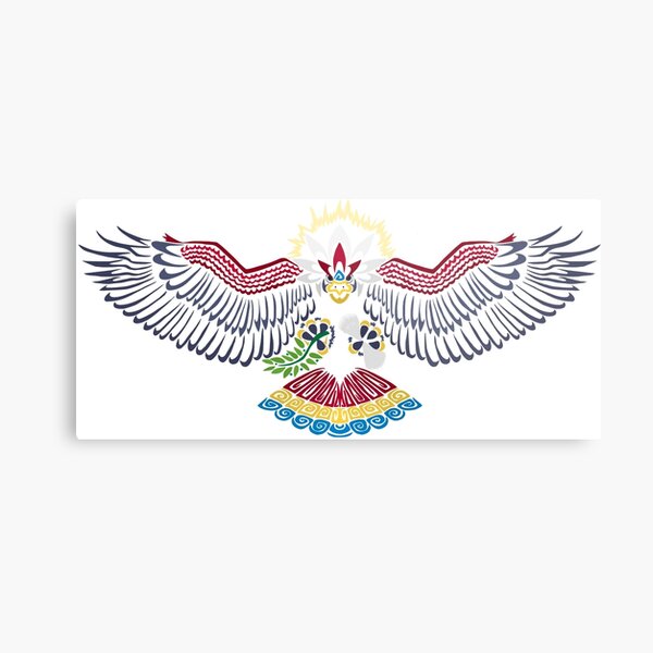 Colored Tribalish Braviary - The All-American Bird Metal Print