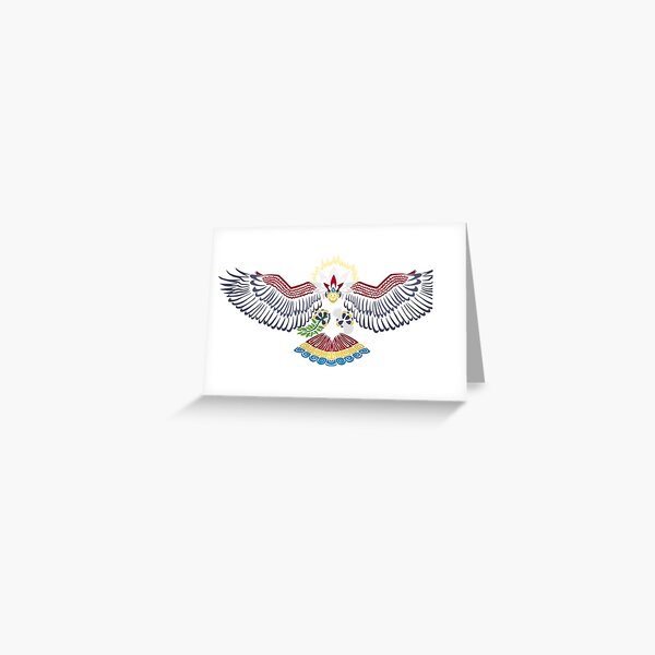Colored Tribalish Braviary - The All-American Bird Greeting Card