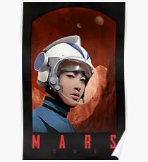 Mars One Retro Sci-Fi Astronaut Poster