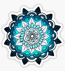 mandala: bright blue Sticker