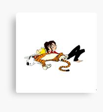 Calvin And Hobbes : Sleepy Time Canvas Print