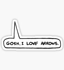 Gosh I Love Arrows Sticker