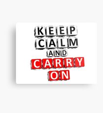Keep Calm And Carry On Metal Print