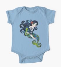Aquamarine Mermaid Baby Body Kurzarm