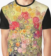 Colorful Flower Basket Graphic T-Shirt