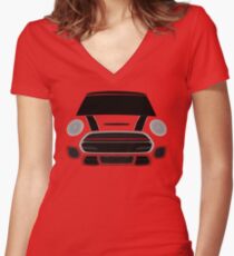 Red italian Job Women's Fitted V-Neck T-Shirt