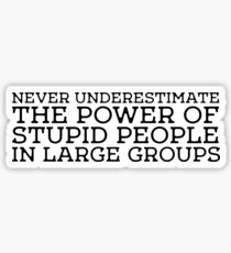 Stupid People Political Protest Free Speech Sticker