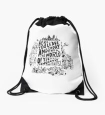 You'll Be In My Heart (On White) Drawstring Bag