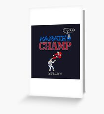 Karate Champ Retro Videogame Greeting Card