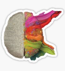 The coloured brain Sticker