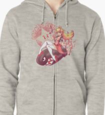 Gamer Girl Peach Zipped Hoodie