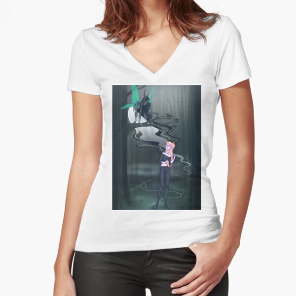 Dark Fairy Fitted V-Neck T-Shirt