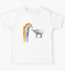 Baby-Elefant-Sprühregenbogen Kinder T-Shirt