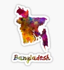 Bangladesh in watercolor Sticker