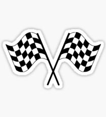 Checkered Flag Racing Sticker Sticker