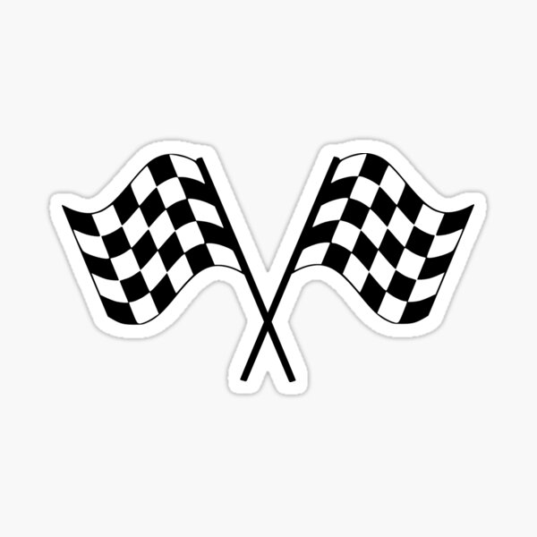 Drift Checkered Racing Flags Decal Waving JDM Decal for Car Windows Outdoor