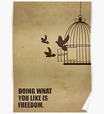 Doing What You Like Is Freedom - Corporate Start-up Quotes Poster