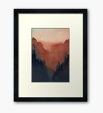 Dusk Mountains Framed Print