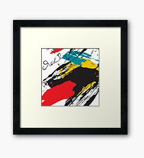 Crazy Brush Framed Print