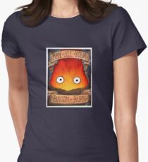 Howl's Moving Castle Illustration - CALCIFER (original) Women's Fitted T-Shirt