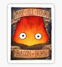 Howl's Moving Castle Illustration - CALCIFER (original) Sticker