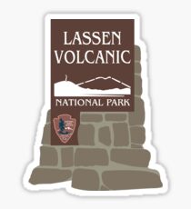 Lassen Volcanic National Park Sign, California, USA Sticker
