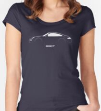 997 brushstroke design Women's Fitted Scoop T-Shirt