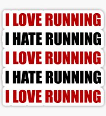 Love Hate Running Sticker