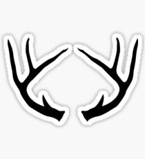Pegatina Deer Antlers Buck Black