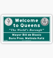 Welcome to Queens 'The World's Borough' Sign, NYC Sticker