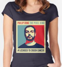 Phil Ring Pixel King Women's Fitted Scoop T-Shirt