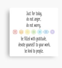 Reiki principles Canvas Print