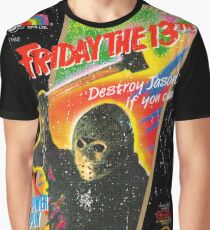 NES Friday the 13th Distressed Cover Graphic T-Shirt