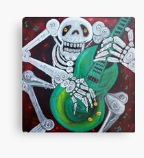 Skeleton Guitarist Metal Print