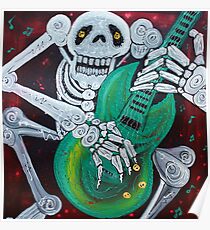 Skeleton Guitarist Poster