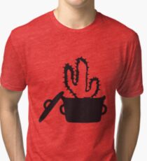 Eat Well saucepan cook desert cactus survive survival hungry Tri-blend T-Shirt