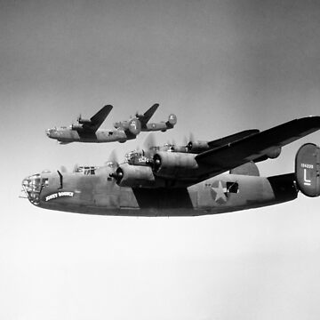 Consolidated B-24 Liberators On A Mission - WW2 1943