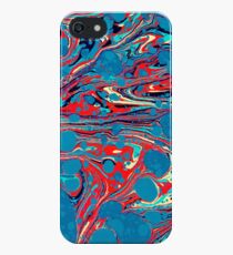 Psychedelic Blue Red Marbled Paper iPhone SE/5s/5 Case