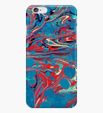 Psychedelic Blue Red Marbled Paper iPhone 6 Case
